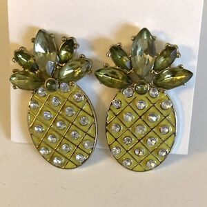 Rhinestone Pineapple Earrings